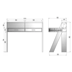 Klassischer Schreibtisch Etzga aus weißem Massivholz^Wohnen Sale