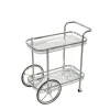 Wohnen Klassischer Servierwagen in Glas & Chrom - Felzon