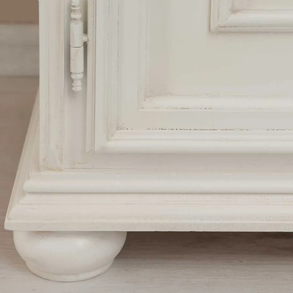 Klassischer TV Unterschrank in Antikweiß - Vicina^Wohnen Sale