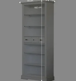 Wohnen Klassisches Bücherregal in Antikweiß - Annot