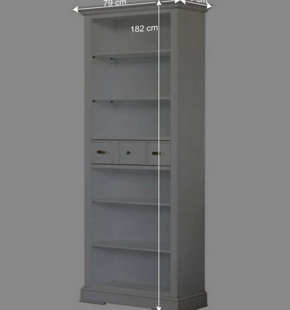 Wohnen Klassisches Bücherregal in Antikweiß - Annot