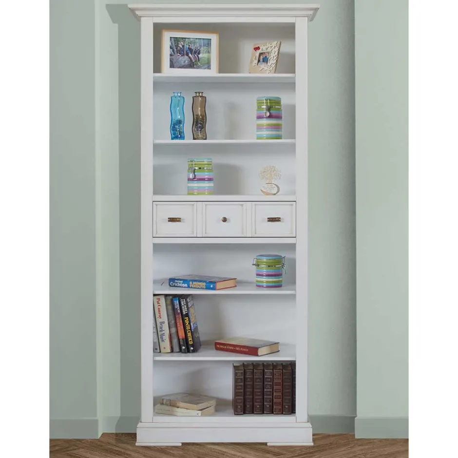 Wohnen Klassisches Bücherregal in Antikweiß - Annot