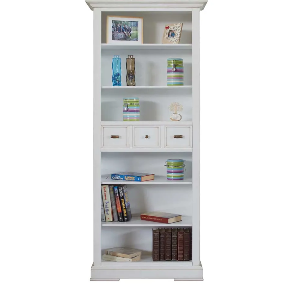 Wohnen Klassisches Bücherregal in Antikweiß - Annot