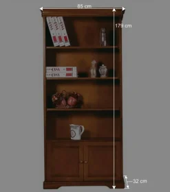 Wohnen Klassisches Bücherregal 85x179x32 cm - Lemerzi