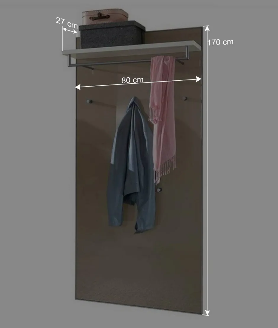 Kleiderpaneel Srocca in Taupe Glas beschichtet^Wohnen Outlet