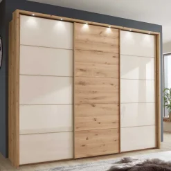 Wohnen Kleiderschrank 250 cm breit mit zwei Höhen - Nikoba