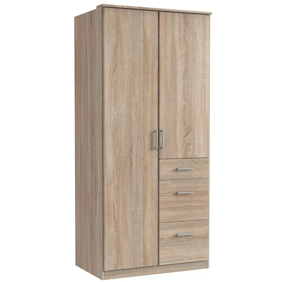 Kleiderschrank in Eiche Sägerau Holzoptik - Citerna^Wohnen New