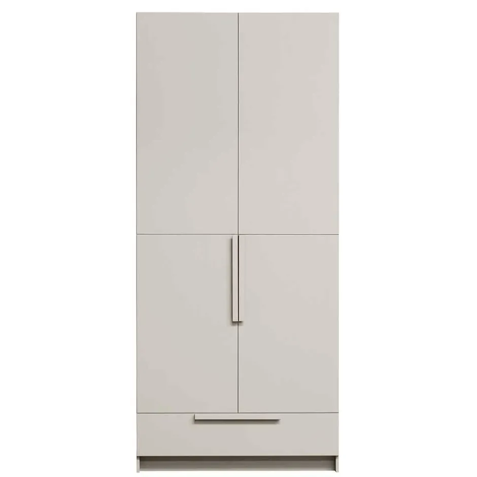 Wohnen Kleiderschrank in Hellgrau - Anela