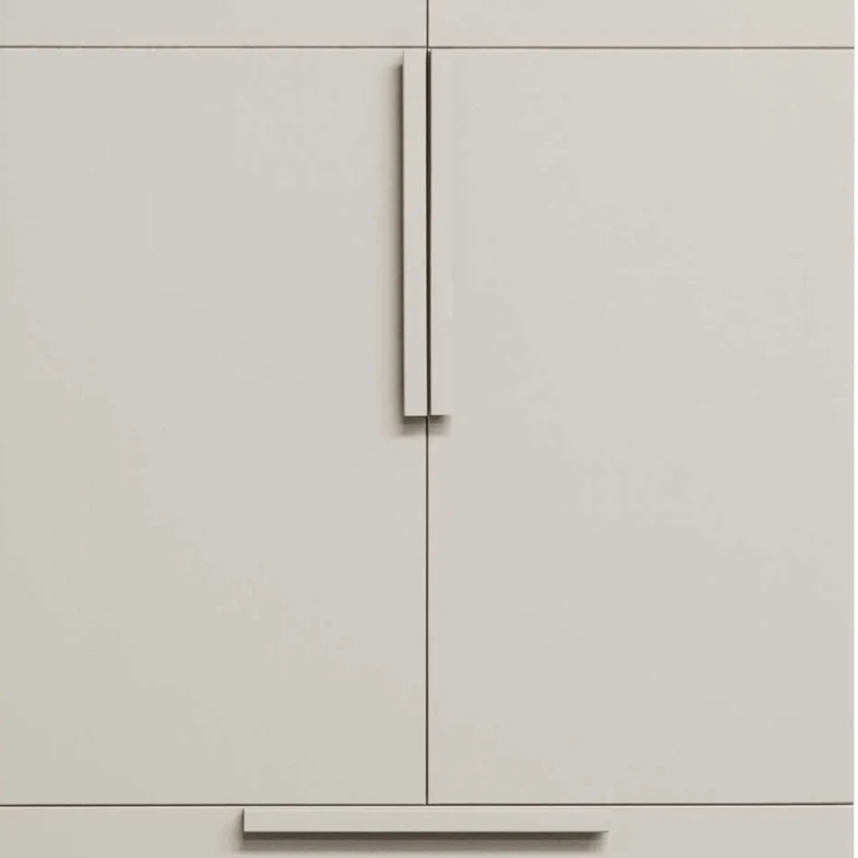 Wohnen Kleiderschrank in Hellgrau - Anela