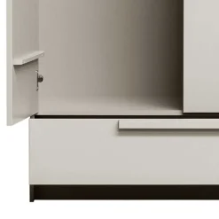 Wohnen Kleiderschrank in Hellgrau - Anela