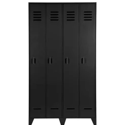 Wohnen Kleiderschrank in Spind Optik aus Holz und Holzwerkstoff - Tivegos