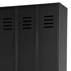 Wohnen Kleiderschrank in Spind Optik aus Holz und Holzwerkstoff - Tivegos