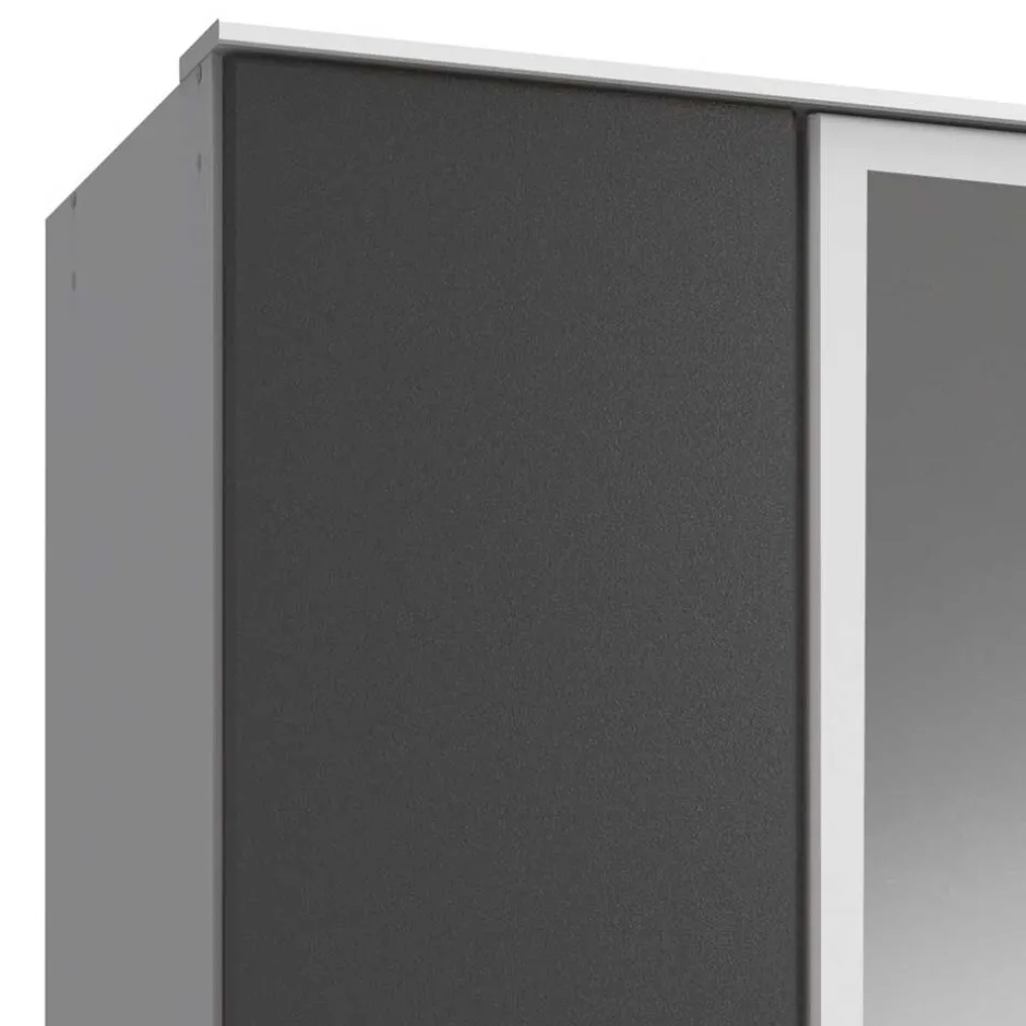 Kleiderschrank in Weiß & Dunkelgrau - Vanila I^Wohnen Online