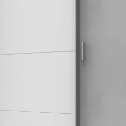 Wohnen Kleiderschrank in Weiß & Lichtgrau Beton Optik - Viganno