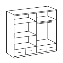 Wohnen Kleiderschrank Mellevos in Weiß