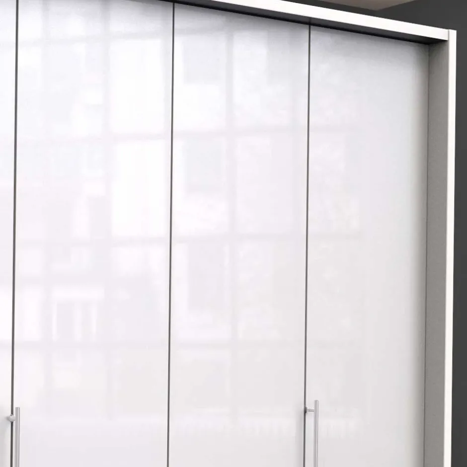 Kleiderschrank mit Glasfront Weiß - Dolienca^Wohnen Best