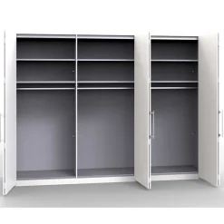 Wohnen Kleiderschrank mit Gleittüren in Weiß - Dolienca