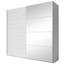 Wohnen Kleiderschrank mit Schwebetüren in Esche Weiß - Pruducia