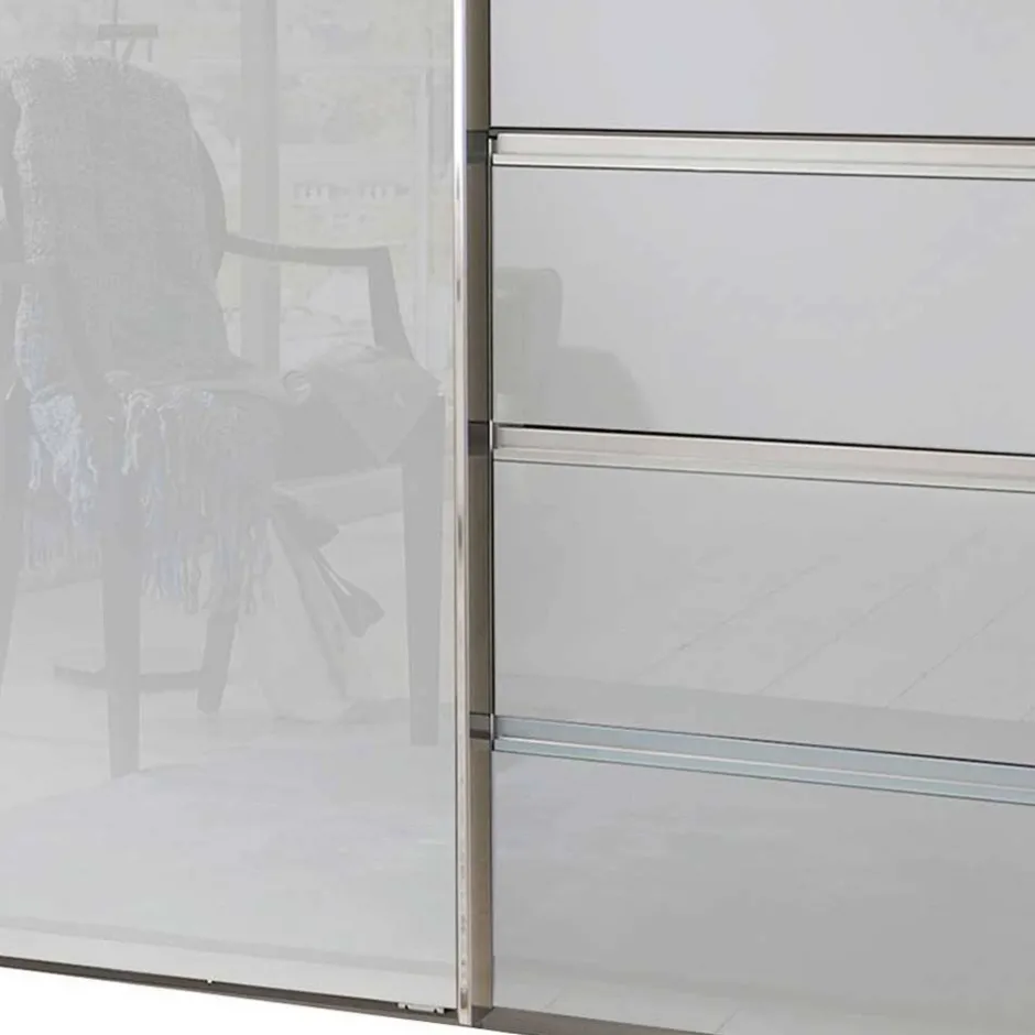 Wohnen Kleiderschrank mit sechs Schubladen und drei Türen - Ectria