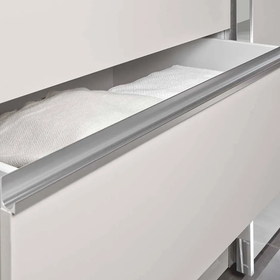 Wohnen Kleiderschrank mit sechs Schubladen und drei Türen - Ectria