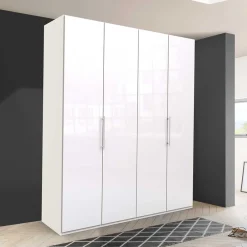 Wohnen Kleiderschrank mit zwei Falttüren in Weiß - Dolienca