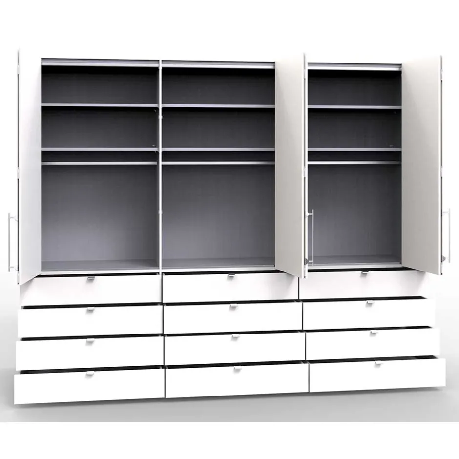 Wohnen Kleiderschrank mit zwölf Schubladen - Donpiave