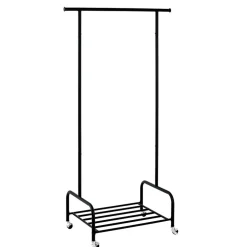 Herren Wohnen Kleiderwagen in Schwarz Stahl - Vanisla