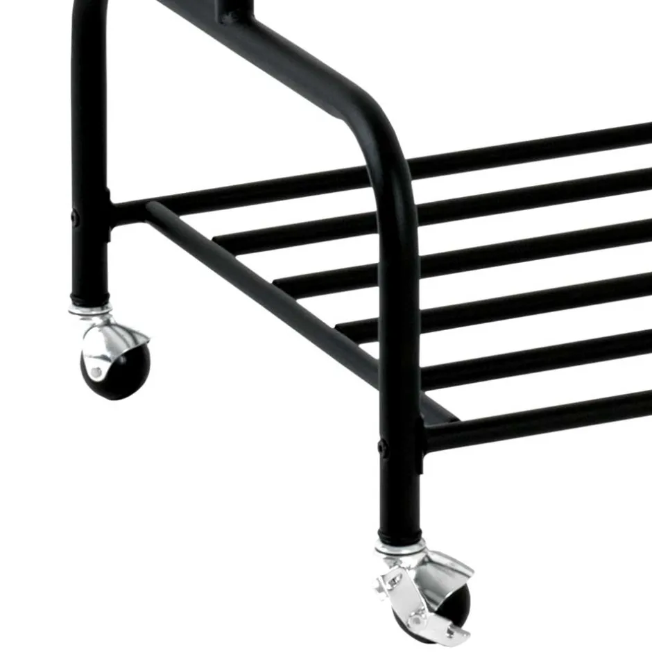 Herren Wohnen Kleiderwagen in Schwarz Stahl - Vanisla