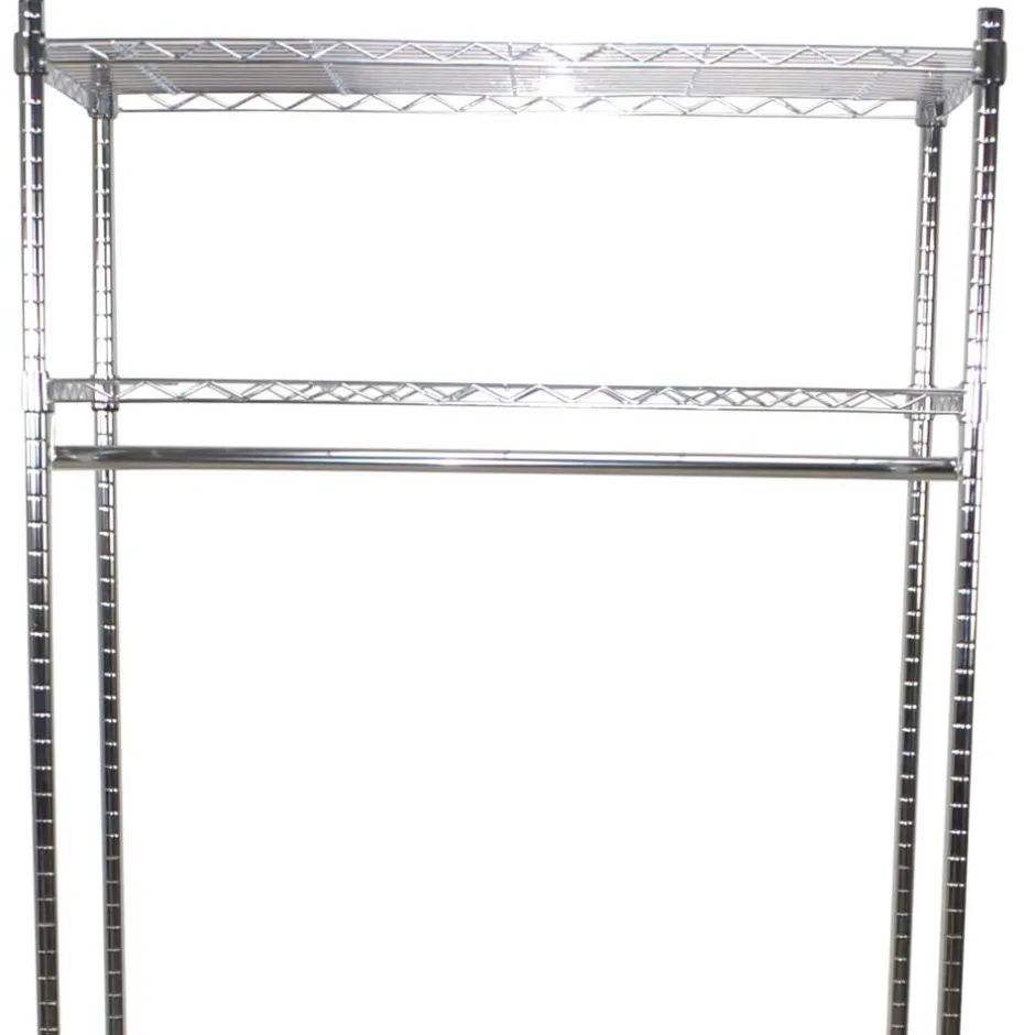 Herren Wohnen Kleiderwagen Rollgarderobe aus Stahl in Chrom - Didicto