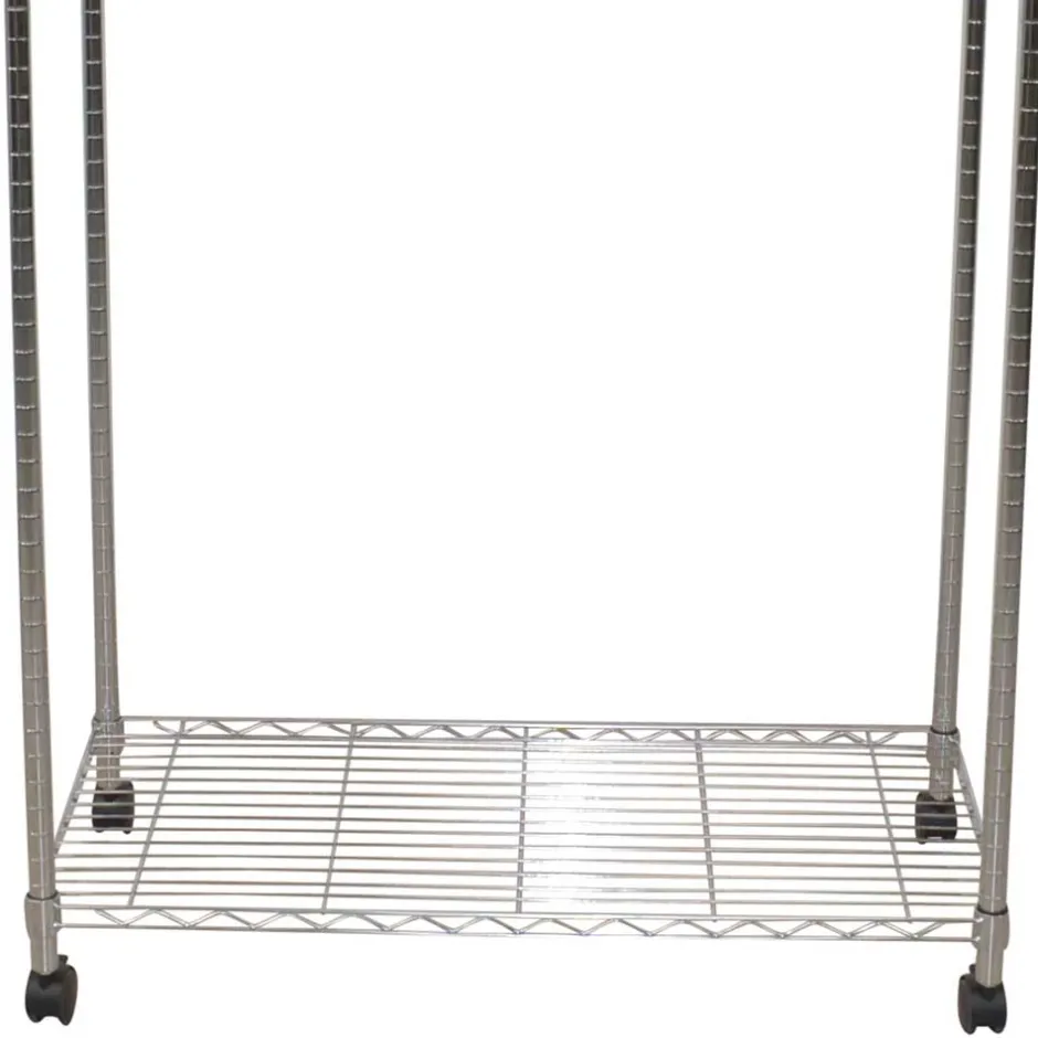 Herren Wohnen Kleiderwagen Rollgarderobe aus Stahl in Chrom - Didicto