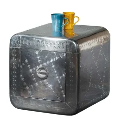 Wohnen Kleine Kommode Pilot in Silber