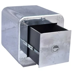 Wohnen Kleine Kommode Pilot in Silber