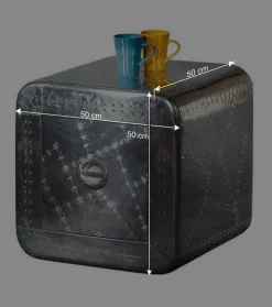 Wohnen Kleine Kommode Pilot in Silber