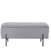 Wohnen Kleine Truhenbank in Hellgrau Stoff - Malo