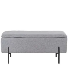 Wohnen Kleine Truhenbank in Hellgrau Stoff - Malo