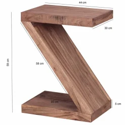 Kleiner Designertisch Vislan in Z-Form^Wohnen