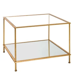 Wohnen Kleiner Glastisch mit Spiegel Zusatzablage - Sharky