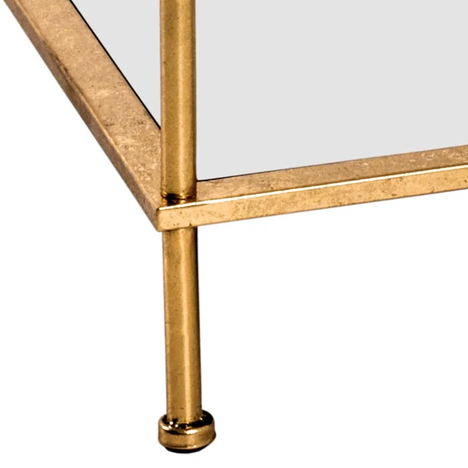 Wohnen Kleiner Glastisch mit Spiegel Zusatzablage - Sharky