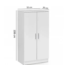 Wohnen Kleiner Schuhschrank mit Doppeltür Atricia in Weiß