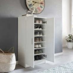 Wohnen Kleiner Schuhschrank mit Doppeltür Atricia in Weiß