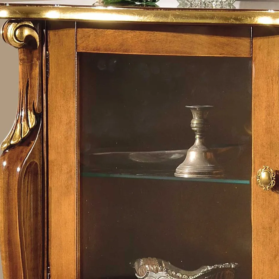 Kleiner Vitrinenschrank mit Tür & Schubladen - Carlenna I^Wohnen New