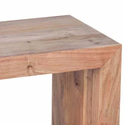 Wohnen Kleines Standregal Vislan aus Holz massiv Akazie natur