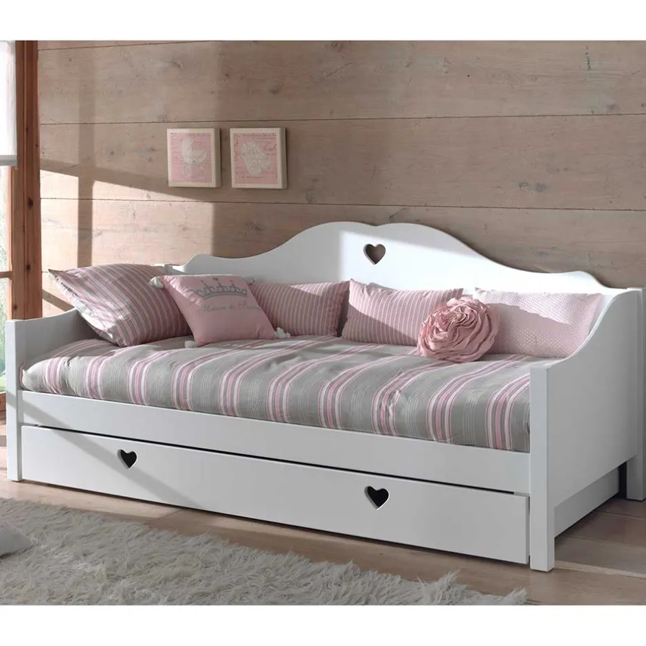 Kojenbett Mädchenbett Grandory in Weiß lackiert^Wohnen Discount