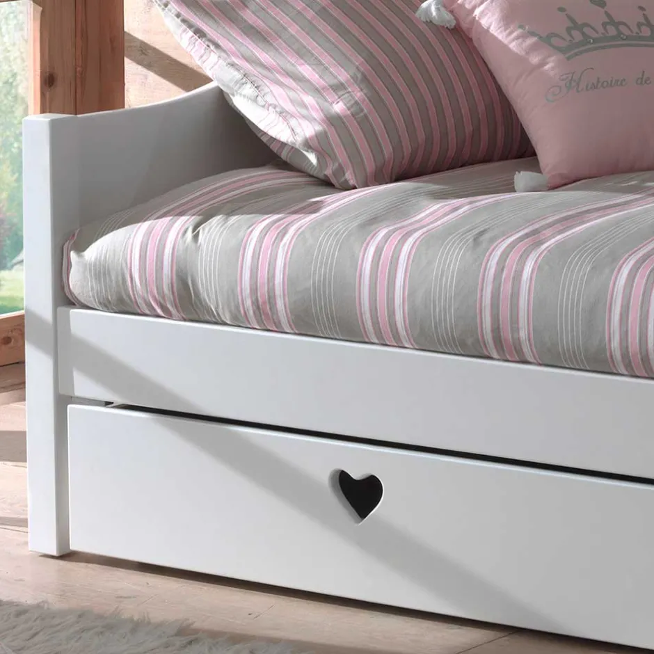 Kojenbett Mädchenbett Grandory in Weiß lackiert^Wohnen Discount