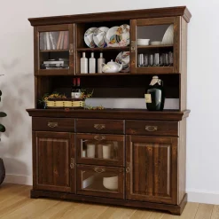 Wohnen Kolonialstil Buffet in Kiefer dunkel - Jurcavs