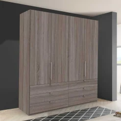 Wohnen Kombi Falttüren-Schrank mit sechs Schubladen - Crenba