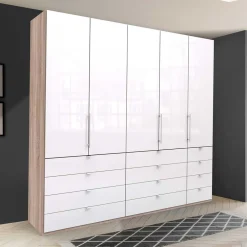 Wohnen Kombi Kleiderschrank mit 12 Schubkästen - Bosays