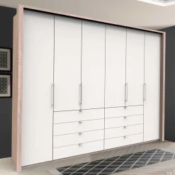 Wohnen Kombi Kleiderschrank mit Schubkästen und Falttüren - Vaclyn