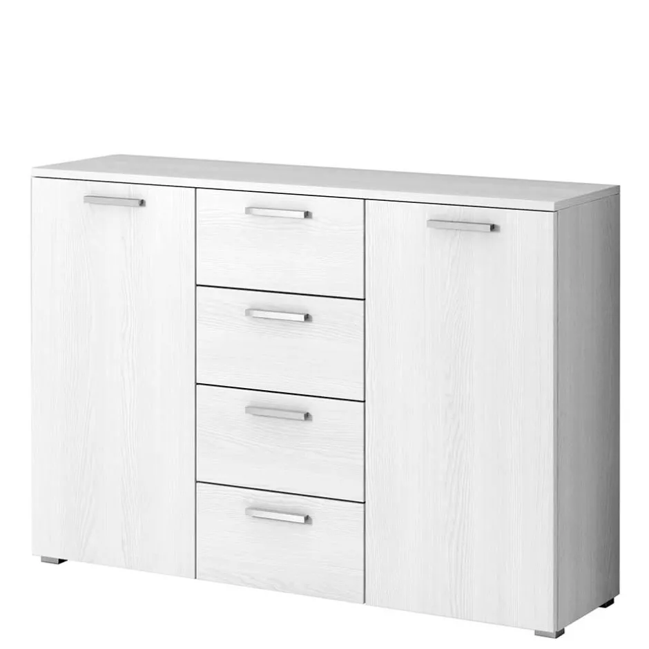 Kombi Kommode in Weiß Esche Dekor - Pruducia^Wohnen