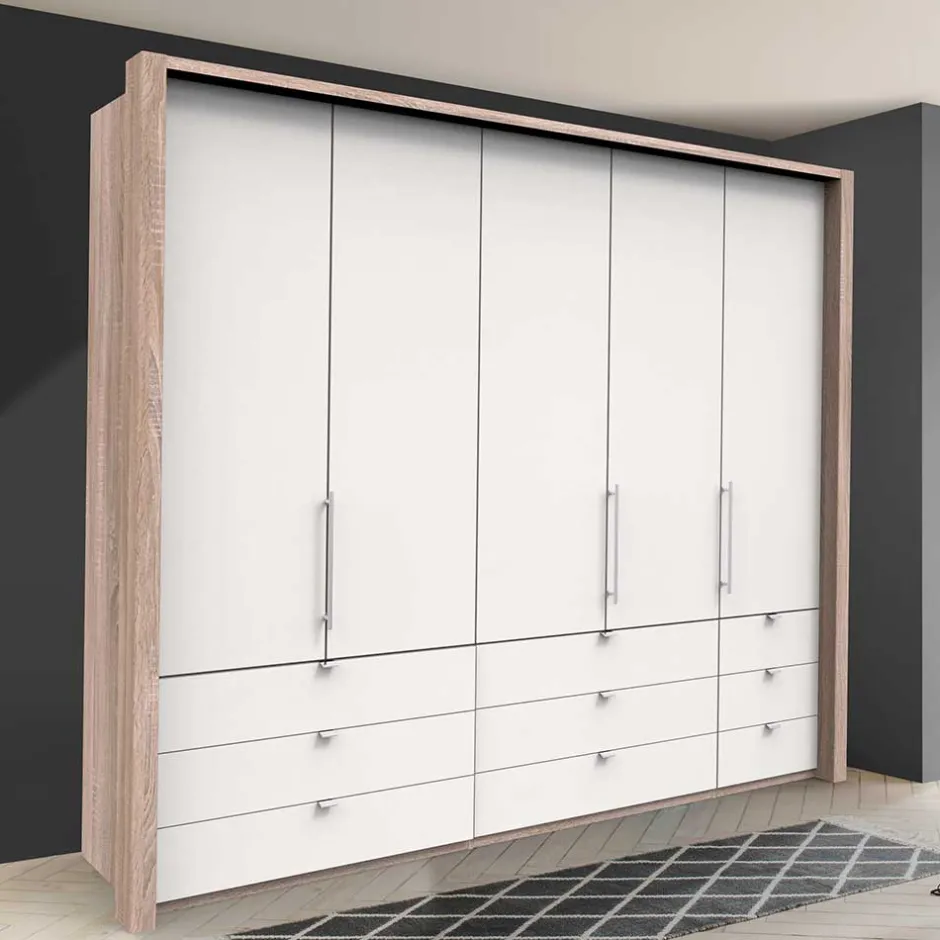 Kombi Schlafzimmerschrank mit neun Schubladen - Vaclyn^Wohnen Clearance